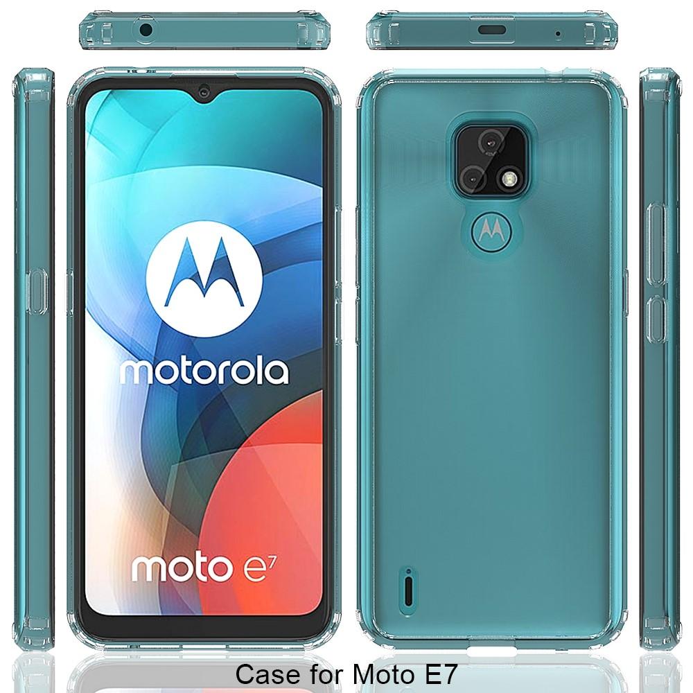 Motorola Moto E7 Crystal Hybrid-skal, Genomskinlig