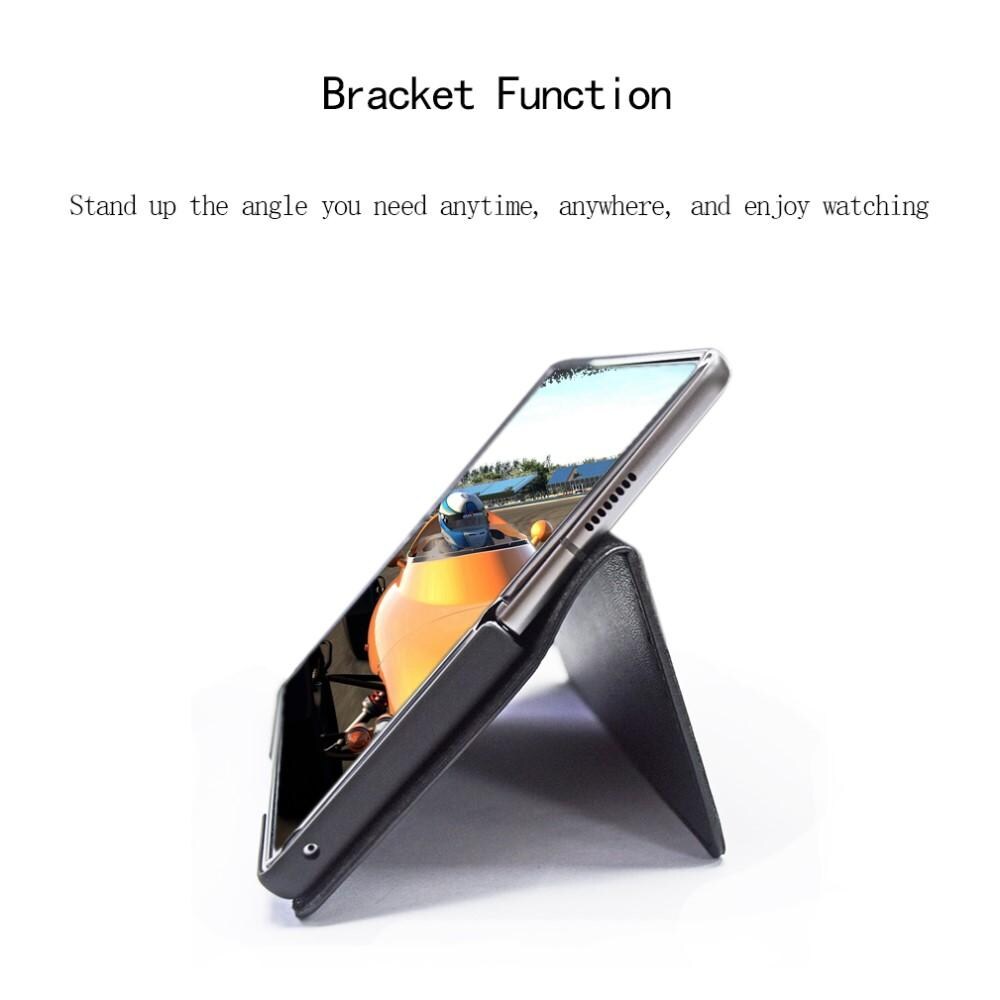 Samsung Galaxy Z Fold 2 Plånboksfodral i Äkta Läder, Svart